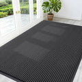 OLANLY Front Door Mat Indoor Outdoor Entrance, Waterproof Heavy Duty Doormat, Fade Resistant, Low Profile, Easy Clean Patio Porch Welcome Floor Mats for Entry, 59x40, Charcoal Grey