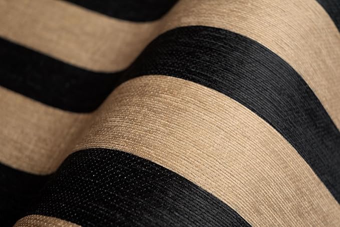 Front Door Mat Indoor Entrance - 2x4.3 Ft Black Tan Striped Washable Doormat Outdoor Entrance Porch Rug Non-Slip Layered Runner Rug for Kitchen Hallway Bedroom Laundry Room Porch Decor