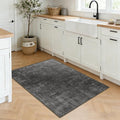 Latte&Fog 2x3 Entryway Rug, Small Modern Abstract Door Mat, Washable Kitchen Rug, Boho Non Slip Low Pile Carpet for Indoor Kitchen, Entry, Front Door and Bathroom