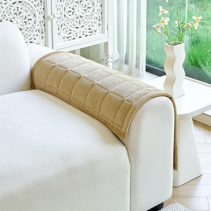 Couch Covers for Dogs Washable, Non Slip Couch Covers for Loveseat Sofa Pet Friendly, Soft Fuzzy Sofa Covers for Pet, Dog Couch Cover Furniture Protector(1PC,Light Brown,27.6"x27.6")