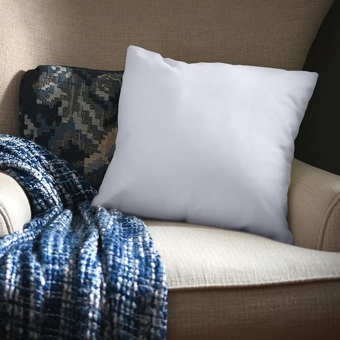 Utopia Bedding Throw Pillows (Set of 1, White) – 17 x 17 Inches Down Alternative Pillows for Bed, Sofa, and Couch - Fluffy Decorative Stuffer Pillow for Indoors & Outdoors