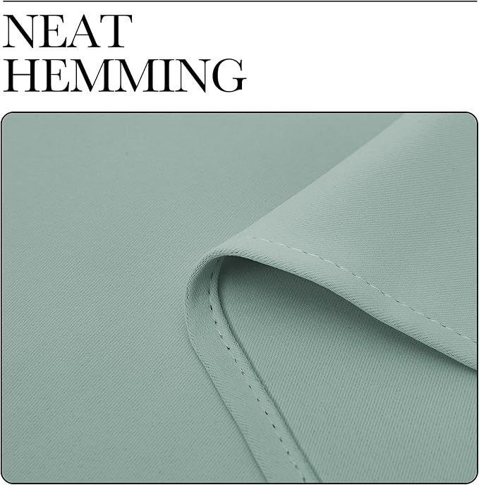 NICETOWN Curtains for Living Room 2 Panels, Rod Pocket Thermal Drapes for Bedroom, Room Darkning Fresh Shading Blinds Modern Home Decoration for Girls, W42 x L63 in per Panel, Seafoam Green