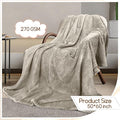 Fleece Throw Blankets 50x60 Inches, 4 Pack – Light Beige