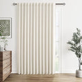 Guken Cream 100% Blackout Linen Curtains 100 Inch Wide by 84 Inch for Living Room Bedroom Back Tab Thermal Insulated Black Out 1 Drapes Room Darkening Window Curtains,1 Panel
