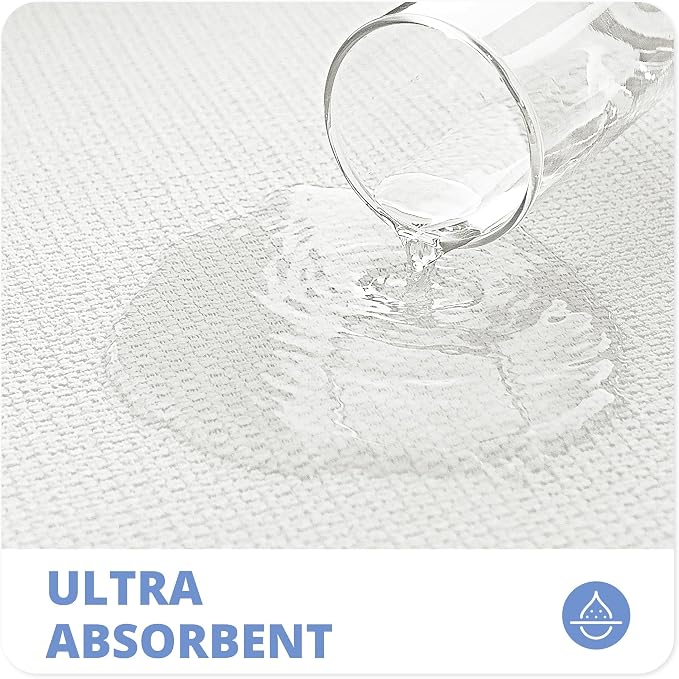 Bath Rug Runner, 2 x 5 Ft Ultra Thin Cream Non-Slip Mat