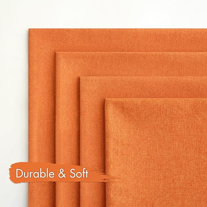 MIULEE Pack of 4 Decorative Bright Orange Throw Pillow Covers Linen Waterproof Pillow Covers Outdoor Farmhouse Cushion Cases for Halloween Patio Garden Tent Balcony Couch Sofa 18x18 inch