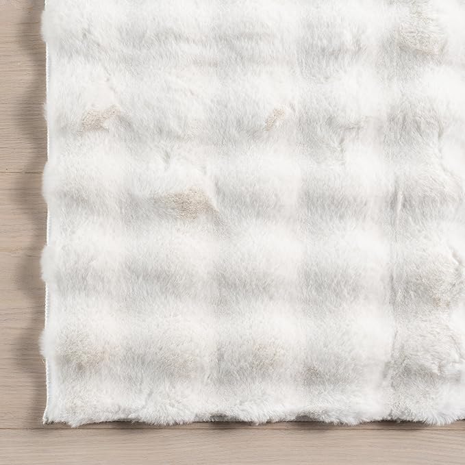 nuLOOM 3'9" x 6' Cozy Plush SuperiorWash Area Rug, Machine Washable, Non-Slip, Soft Fluffy Shag Carpet for Living Room Bedroom Kids Room Nursery Home Decor, Jeni White