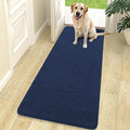 OLANLY Dog Door Mat for Muddy Paws 70x24, Absorbs Moisture and Dirt, Absorbent Non-Slip Washable Doormat, Quick Dry Chenille Mud Mat for Dogs, Entry Indoor Entryway Carpet for Inside Floor, Dark Blue