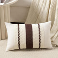 Fancy Homi Set of 1 Boho Brown Long Lumbar Decorative Throw Pillow Cover 14x24 Inch for Couch Bed Sofa Chair, Modern Organic Farmhouse Home Decor, Soft Cotton Cute Accent Rectangle Cushion Case