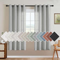 H.VERSAILTEX Living Room Linen Curtains Home Decorative Nickel Grommet Curtains Privacy Added Energy Saving Light Filtering Window Treatments Draperies for Bedroom, Dove, 2 Panels, 52 x 72 - Inch