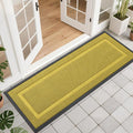 OLANLY Front Door Mat Indoor Outdoor Entrance, Waterproof All-Season, All-Weather Doormat, Sturdy Natural Rubber, Low Profile, Easy Clean Patio Porch Entryway Mat, 47x17, Lime Green