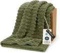 Bedsure GentleSoft Fleece Twin Blanket for Couch - Cozy Soft Blankets for Women, Cute Small Throws for Girls, Moss, 60x80 Inches
