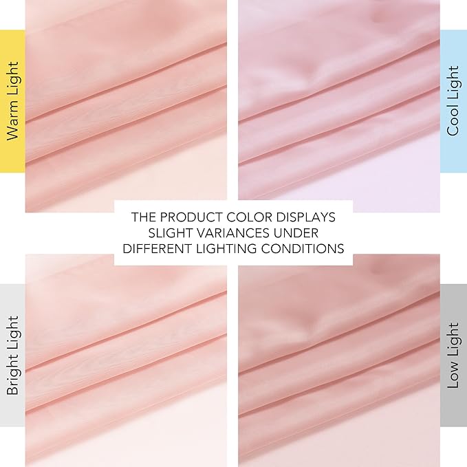 NICETOWN Light Pink Sheer Curtains for Girls Room 84 inch Length, Grommet Casual Voile Sheer with Light Filtering Window Treatments for Nursery Room, 2 Panels, W54 x L84
