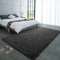 LOCHAS Ultra Soft Indoor Modern Area Rugs Fluffy Living Room Carpets for Children Bedroom Home Decor Nursery Rug 5.3x7.5 Feet, Dark Grey