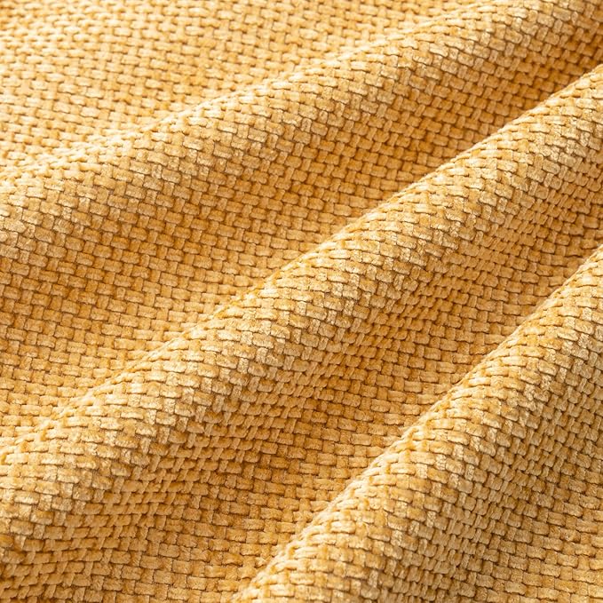 MIULEE Pack of 4 Couch Throw Pillow Covers 20x20 Inch Gold Soft Decorative Chenille Pillow Covers Farmhouse Accent Cushion Covers for Boho Spring Home Decor Sofa Bedroom Living Room