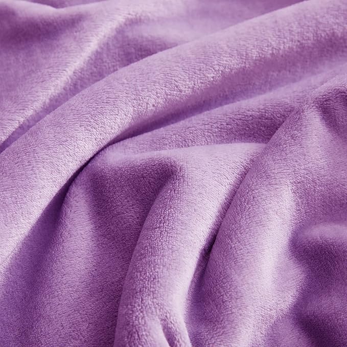 KMUSET Fleece Blanket Twin Size Lilac Lightweight Super Soft Cozy Luxury Bed Blanket Microfiber