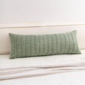 Corduroy Decorative Throw Pillow Covers 14x36 Inch Soft Striped Pillow Covers Modern Farmhouse Home Decor for Sofa Living Room Couch Bed（Sage Green）