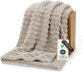 Bedsure GentleSoft Twin XL Blanket for Couch - Cozy Soft Blankets for Women, Cute Small Fleece Throws for Girls, Beige, 66x90 Inches