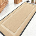 OLANLY Front Door Mat Indoor Outdoor Entrance, Waterproof All-Season, All-Weather Doormat, Sturdy Natural Rubber, Fade Resistant, Low Profile, Easy Clean Patio Porch Entryway Mat, 59x20, Beige