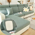 Couch Cushion Covers for Sofa Couch Covers Wear-Resistant Universal Sofa Cover Washable Stretch for Sectional Slipcovers (Texture-Green,Large Single Seat Cover)