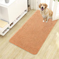 OLANLY Dog Door Mat for Muddy Paws 40x24, Absorbs Moisture and Dirt, Absorbent Non-Slip Washable Doormat, Quick Dry Chenille Mud Mat for Dogs, Entry Indoor Entryway Carpet for Inside Floor, Orange
