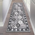 HEBE Hallway Runner Rug 2'x6' Washable Vintage Distressed Area Rugs Non Slip Laundry Rug Runner Boho Floor Carpet Runners for Hallways Entryway Laundry Room Kitchen Bathroom