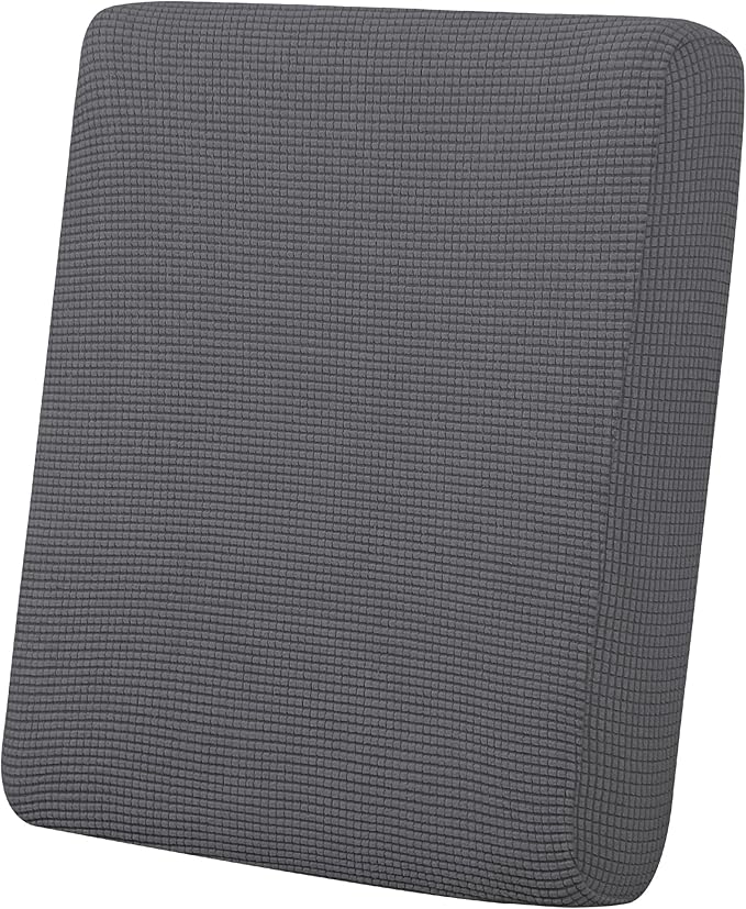 Easy-Going Stretch Chair Cushion Cover Sofa Cushion Furniture Protector Sofa Seat Sofa Slipcover Sofa Cover Soft Flexibility with Elastic Bottom(Chair Cushion, Grey)