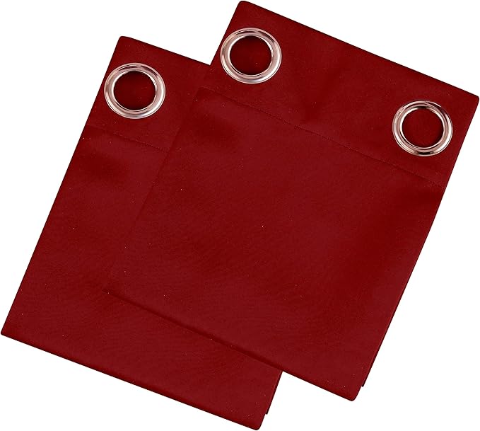 LEMOMO Dark Red Thermal Blackout Curtains/52 x 95 Inch/Set of 2 Panels Room Darkening Curtains for Bedroom