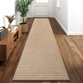 YDKGL 2x10 ft Hallway Runner Rug Extra Long Boho Woven Kitchen Runner Rugs Mat Non Slip Washable, Soft Hall Floor Mat Runner Carpet for Indoor Backdoor Bedroom Entryway Laundry Living Room, Brown