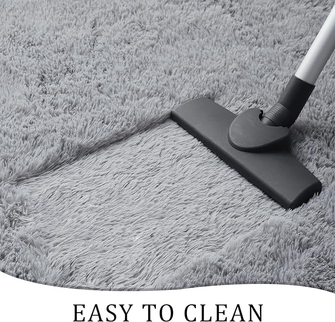 Chicrug Soft Runner Rugs for Bedroom Living Room Plush Fluffy Rug 2x7 Feet, Shag Furry Area Rug Carpet Non Shedding for Nursery Children Kids Girls Room Home Decorative, Grey