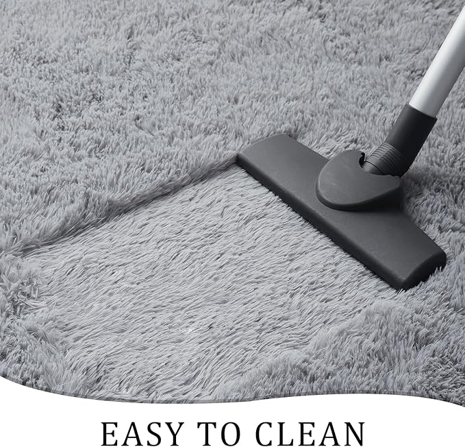 Chicrug Soft Runner Rugs for Bedroom Living Room Plush Fluffy Rug 3x8 Feet, Shag Furry Area Rug Carpet Non Shedding for Nursery Children Kids Girls Room Home Decorative, Grey