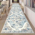 HEBE Hallway Runner Rug 2'8''x12' Washable Vintage Distressed Area Rugs Non Slip Laundry Rug Runner Boho Floor Carpet Runners for Hallways Entryway Laundry Room Kitchen Bathroom