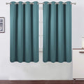 LEMOMO Sea Teal Blackout Curtains 66 x 63 Inch Length/Set of 2 Curtain Panels/Thermal Insulated Room Darkening Blackout Curtains for Bedroom