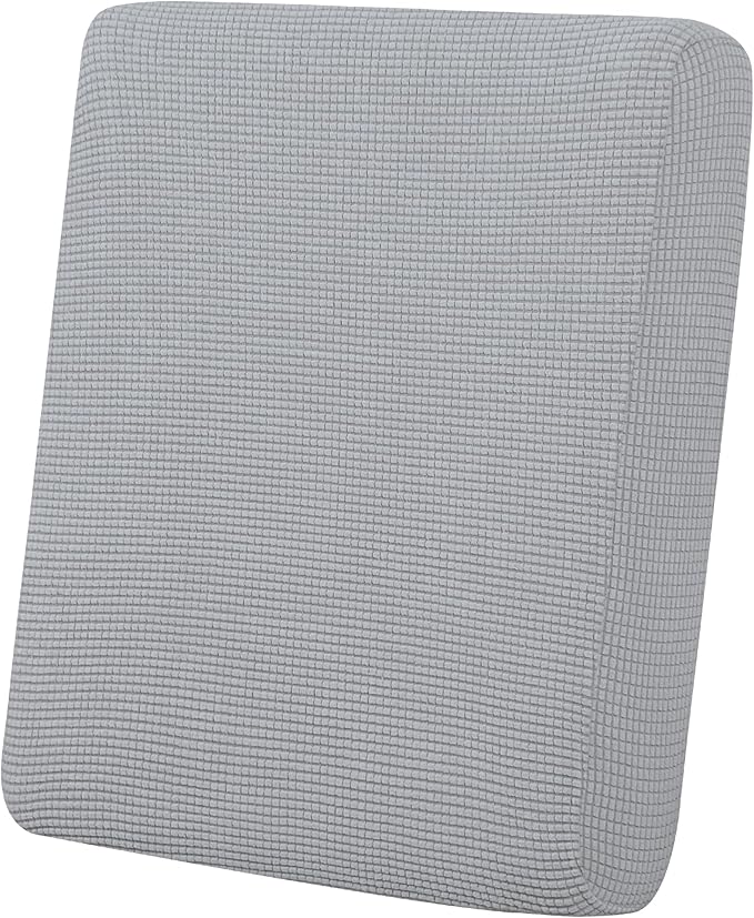 Easy-Going Stretch Chair Cushion Cover Sofa Cushion Furniture Protector Sofa Seat Sofa Slipcover Sofa Cover Soft Flexibility with Elastic Bottom(Chair Cushion, Silver Gray)