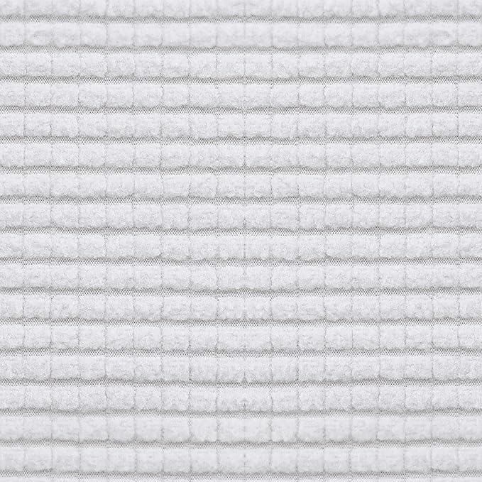 Easy-Going Stretch Oversized Chair Sofa Slipcover 1-Piece Couch Sofa Cover Furniture Protector Soft with Elastic Bottom for Kids Spandex Jacquard Fabric Small Checks Snow White