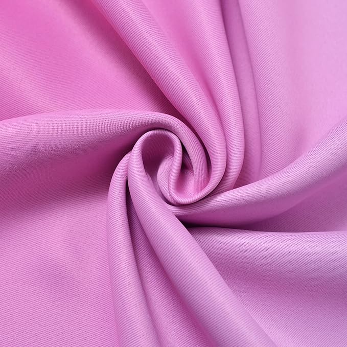 Yakamok Pink and Purple Blackout Curtains, Ombre Full Room Darkening Window Curtains for Living Room,Grommet Thermal Insulated Drapes,Light Blocking Curtains for Girls Bedroom,52x54 Inch, 2 Panels