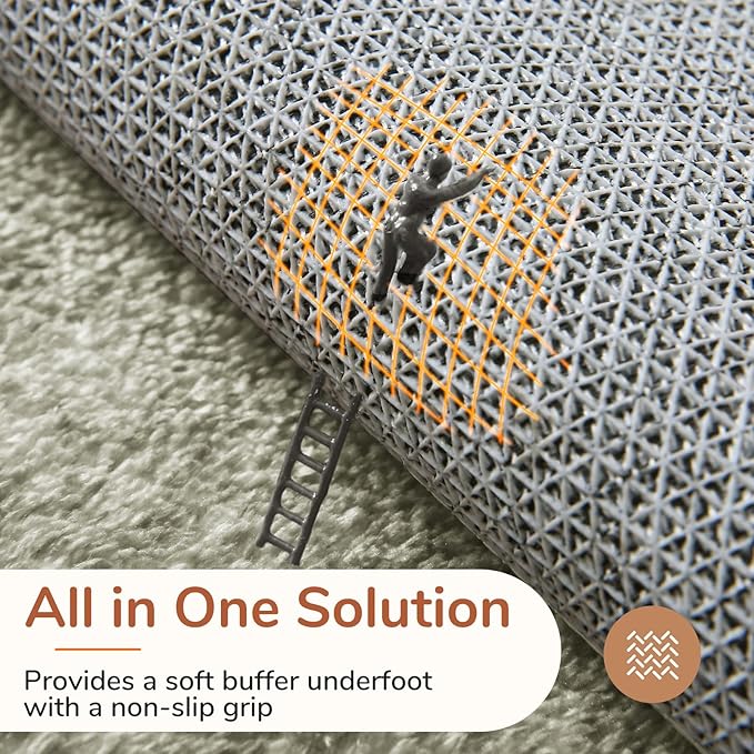 OPPODREAM Border Soft Area Rugs 5x7, Washable Brown Rug with Non Slip Backing, 5 x 7 Faux Cashmere Low-Pile 5x7 Carpet