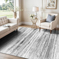 5x7 Area Rug for Living Room: Non-Slip Washable Rugs for Dining Room Bedroom Study Home Office - Easy-to-Clean Stain and Water Resistant Carpet - Soft Low-Pile Mat Grey