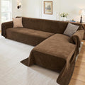 Sectional Couch Covers, 2 Pieces Washable L Shaped Couch Covers Sofa Blanket for Dogs Pet Friendly Sectional Sofa Slipcovers Furniture Covers,71"x 102"+ 71"x 110",(Large,Coffee)