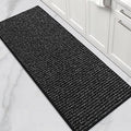 BEQHAUSE Kitchen Runner Rugs 24"x60", Non-Slip Kitchen Mats for Floor, Super Absorbent and Stain Resistant Kitchen Rug, Machine Washable Rugs for Kitchen, Hallway, Laundry & Sink, Black