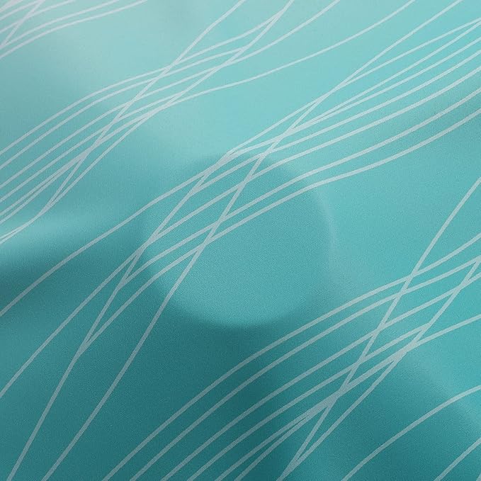 Estelar Textiler Teal and Greyish White Blackout Curtains 45 Inch Length, Light Blocking Gradient Drapes for Kitchen, Thermal Insulated Grommet Ombre Curtains for Bathroom,42Wx45L,2 Panels