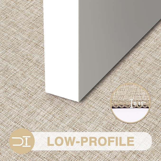 LEKEEPGO Ultra Thin Indoor Door Mat 36"x59", Low-Profile Door Mat Indoor Entrance, Non Slip Rubber Backing Inside Doormat Washable Welcome Front Entryway Dirt Trapper Entry Mat, Khaki