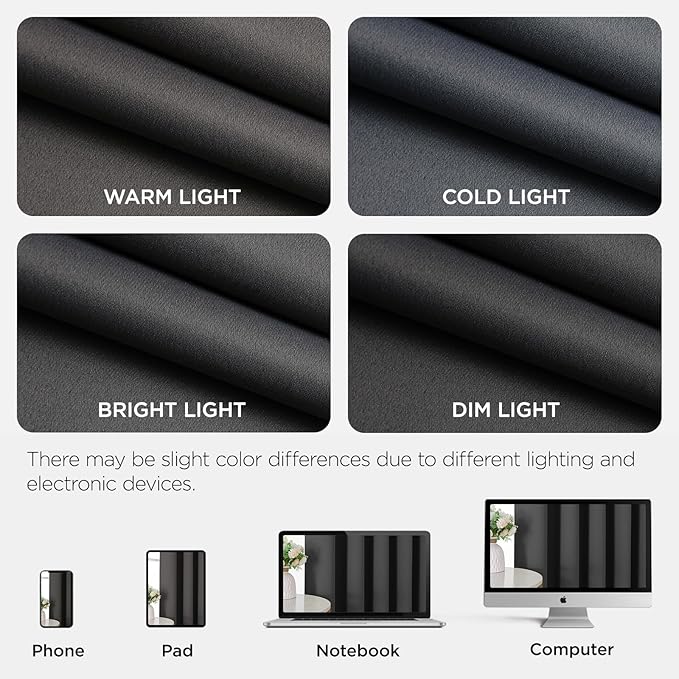 Joydeco Blackout Door Curtain for Doorway Privacy 72 Inches Long, Grommet Closet Curtain for Open Closet, Room Divider for Bedroom Living Room (Grey, 52Wx72L, 1 Panel)