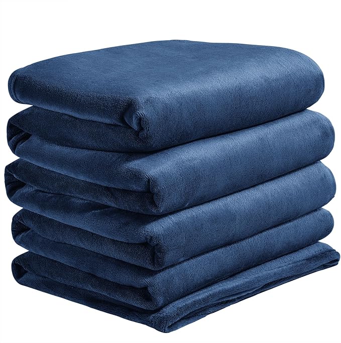 BEDELITE Big Fleece Blanket - 120" x 120" (10' x 10'), Super Soft Fluffy Fuzzy Oversized King Blanket for Bed, Couch, Sofa, Camping, Fits Whole Family, Navy Blue