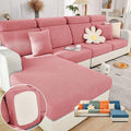Soothing Home Sofa Covers, Sofa Hero Covers, Wear-Resistant Universal Couch Covers Washable Stretch Sectional Couch Cushion Covers (Pink,Large Double Seat Cover)