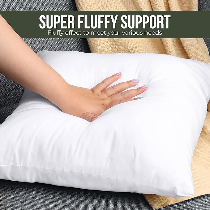 Utopia Bedding Throw Pillows (Set of 1, White) – 17 x 17 Inches Down Alternative Pillows for Bed, Sofa, and Couch - Fluffy Decorative Stuffer Pillow for Indoors & Outdoors