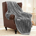 Exclusivo Mezcla Plush Fuzzy Fleece Throw Blanket Extra Large, Super Soft, Fluffy and Warm Blankets for Couch, Bed, All Season (Mixed Black, 50x70 inches)