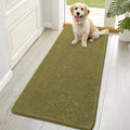 OLANLY Dog Door Mat for Muddy Paws 70x35, Absorbs Moisture and Dirt, Absorbent Non-Slip Washable Doormat, Quick Dry Chenille Mud Mat, Entry Indoor Entryway Carpet for Inside Floor, Willow Green
