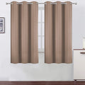 LEMOMO Cappuccino Blackout Curtains 38 x 54 Inch Length/Set of 2 Curtain Panels/Thermal Insulated Room Darkening Blackout Curtains for Bedroom