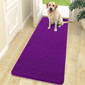 OLANLY Dog Door Mat for Muddy Paws 70x24, Absorbs Moisture and Dirt, Absorbent Non-Slip Washable Doormat, Quick Dry Chenille Mud Mat for Dogs, Entry Indoor Entryway Carpet for Inside Floor, Purple